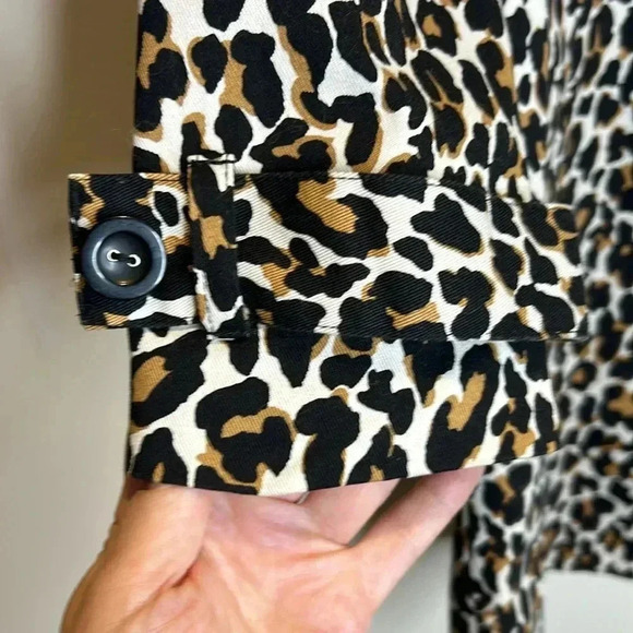 Cotton Trench Coat Leopard Print - Picture 5 of 12